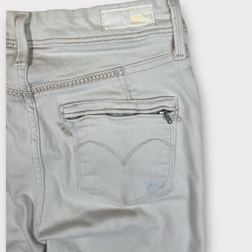 Levis (27) Demi Curve Jean Ecru Classic Rise Slim Leg - Picture 5 of 6